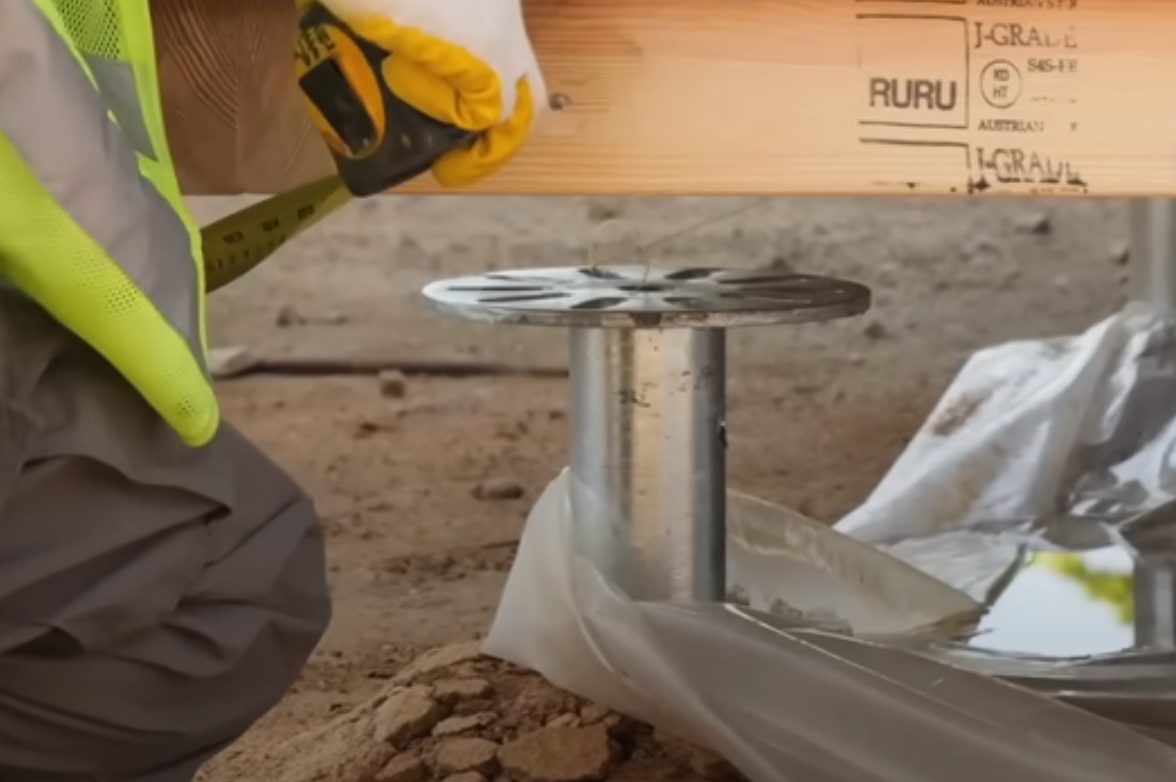 GTL helical screw pile foundation detail